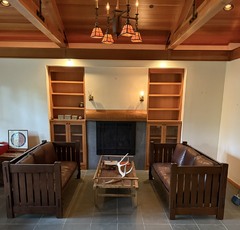 In situ. They've been there for 16 years until the owners decided to downsize. This was the owners vacation home and the settles were well cared for and in very good condition.  